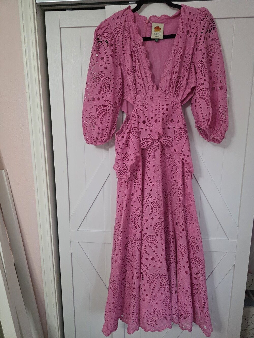 Farm Rio Pink Richilieur Mididress - Picture 6 of 8